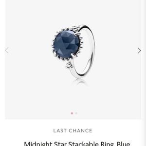 Pandora dark blue ring